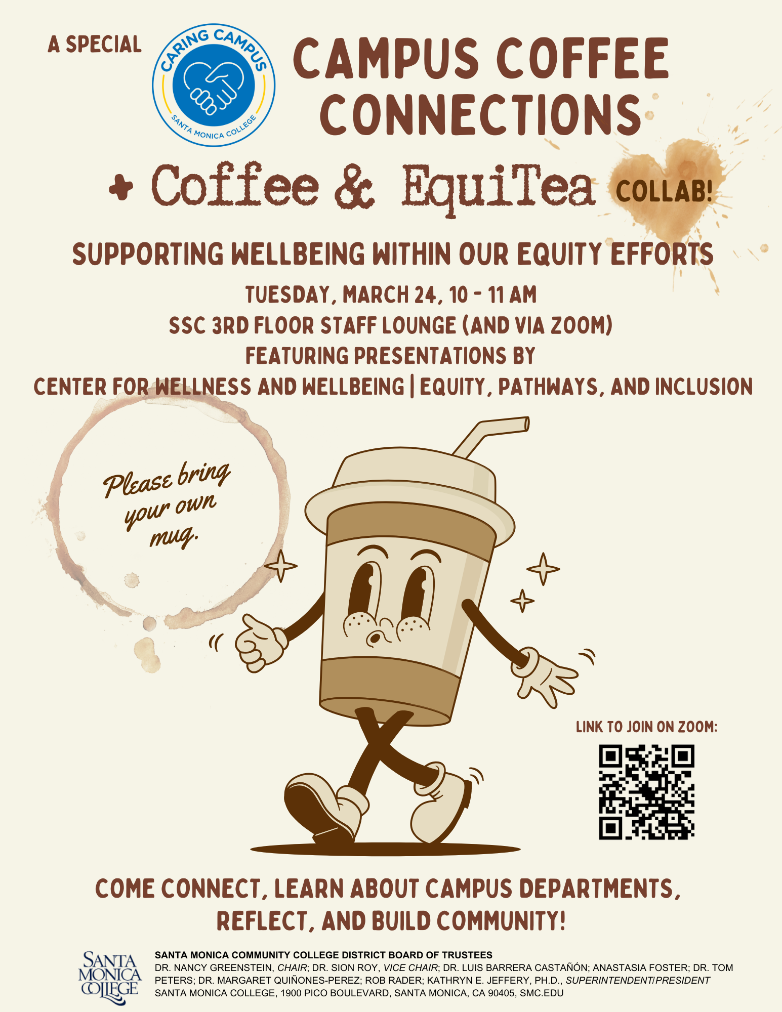 Flyer for 3/24/26 Collab event with Coffee Connections