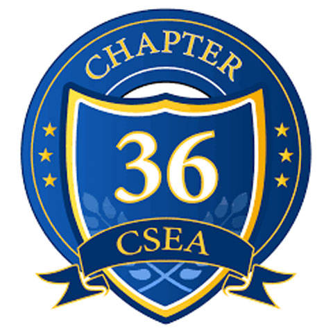 CSEA Chapter 36 logo in navy and yellow.