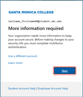 More information required box