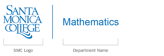 Lockup with location of SMC Logo and Department Name indicated